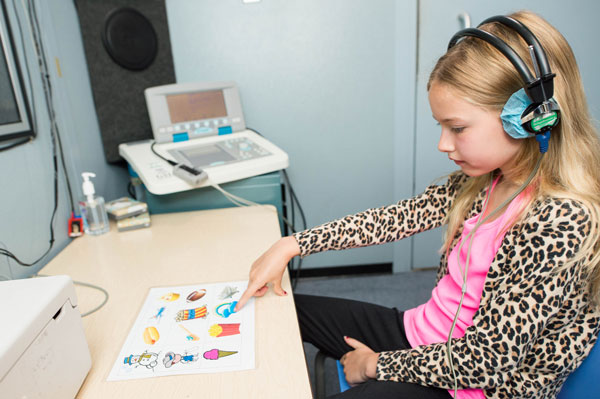 Hearing Test being performed