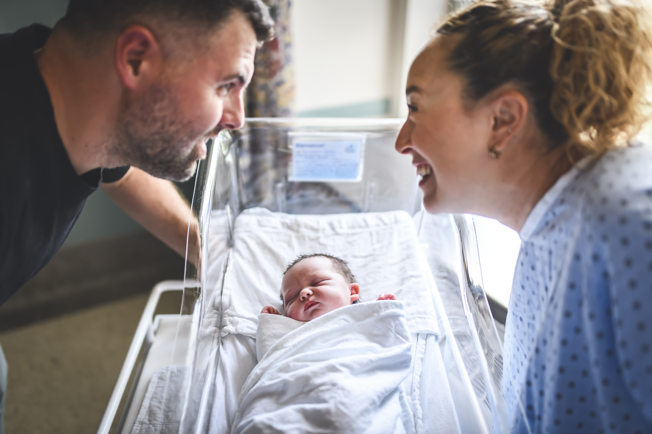 Family with newborn baby