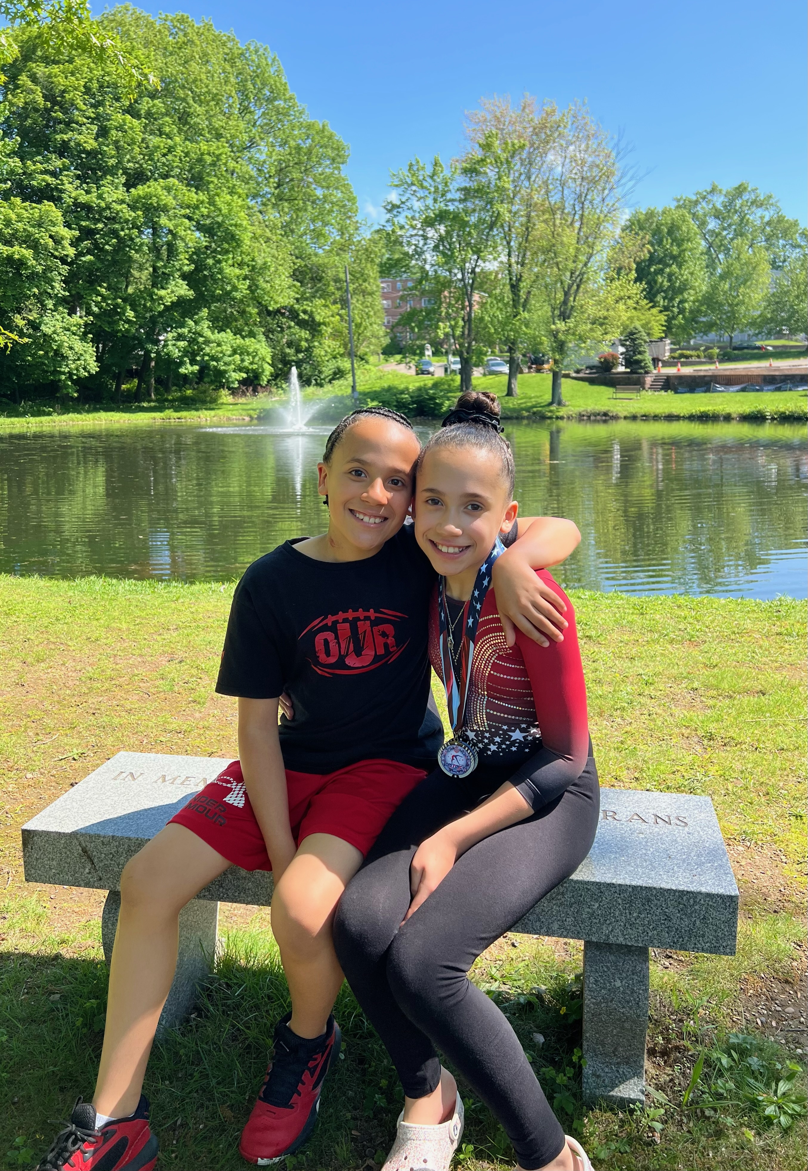 Cash with his sister