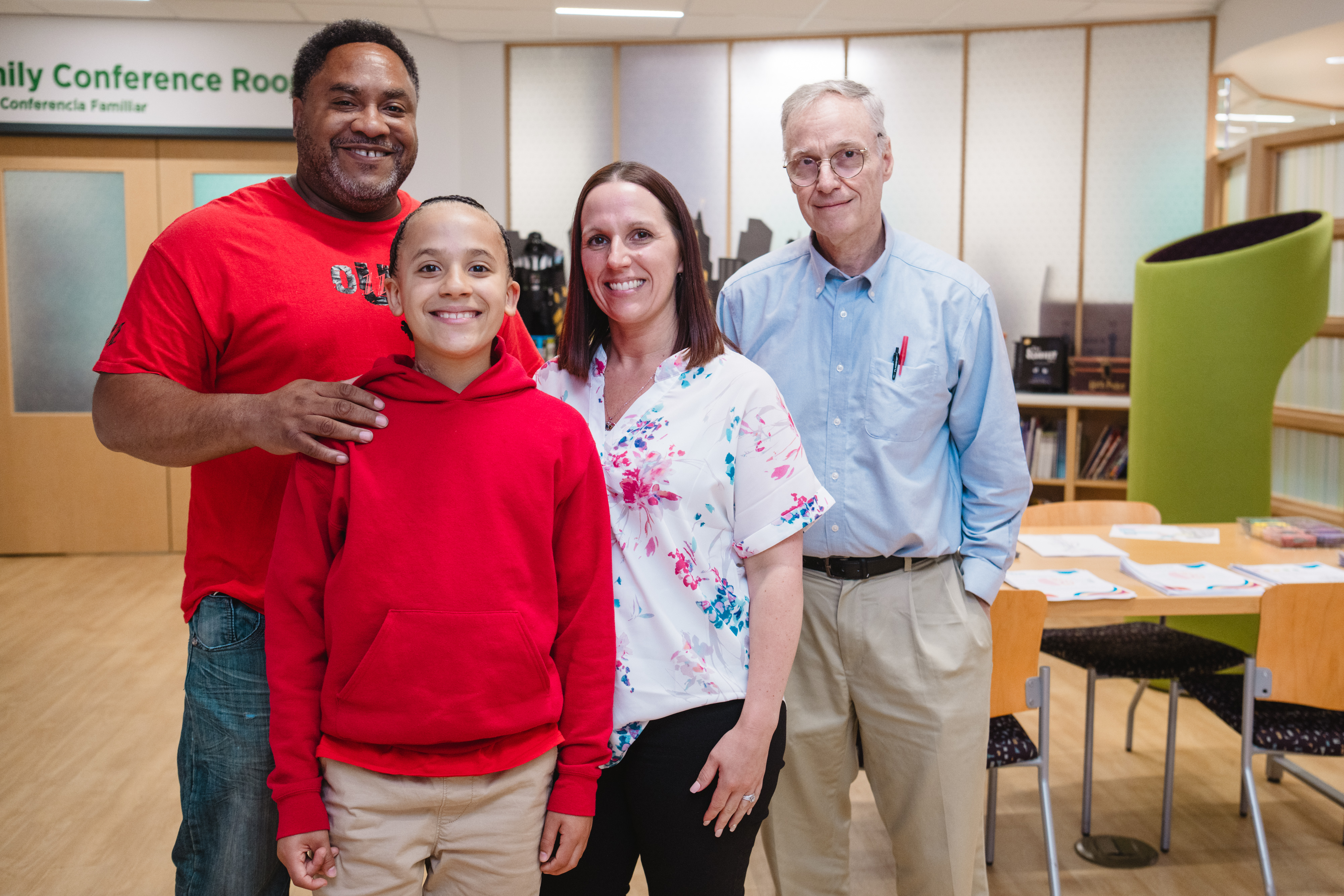 Cash with his care team at Connecticut Children's