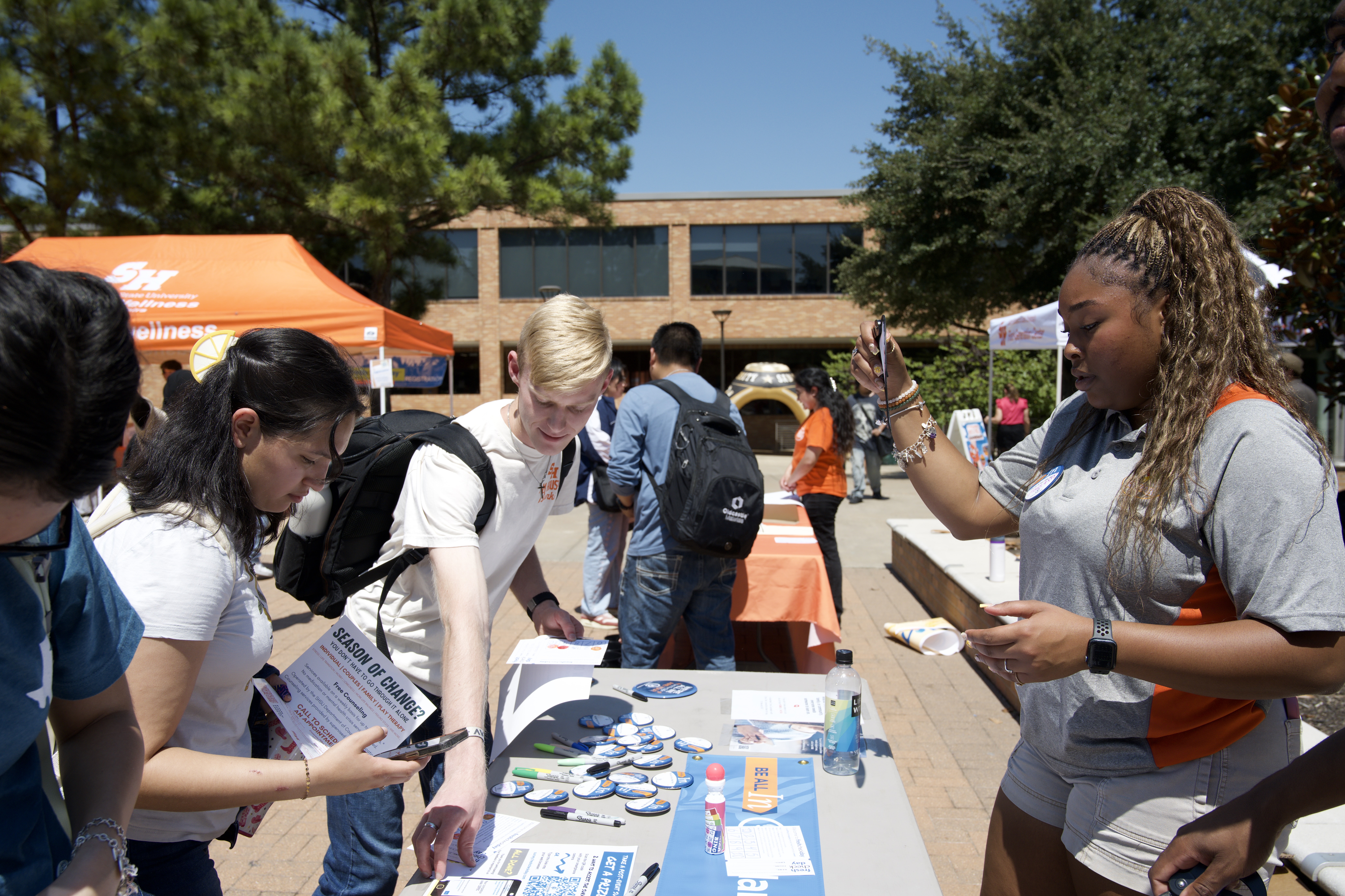 Students participating in FCD event