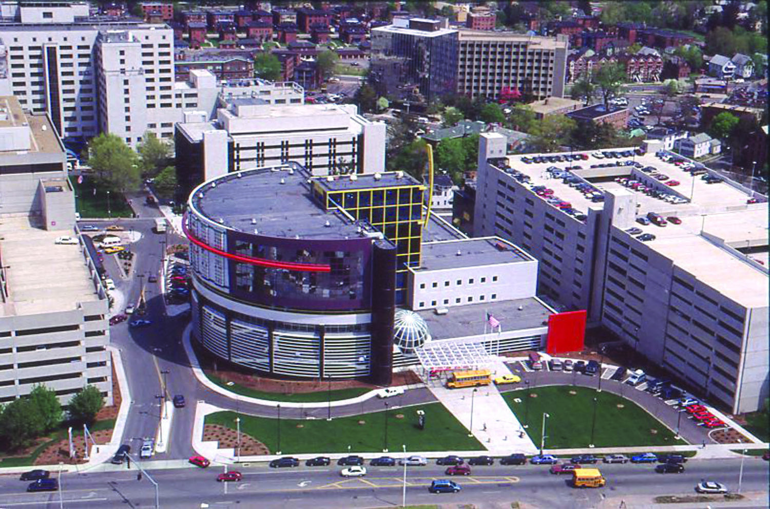 Aerial of medical center in 1996