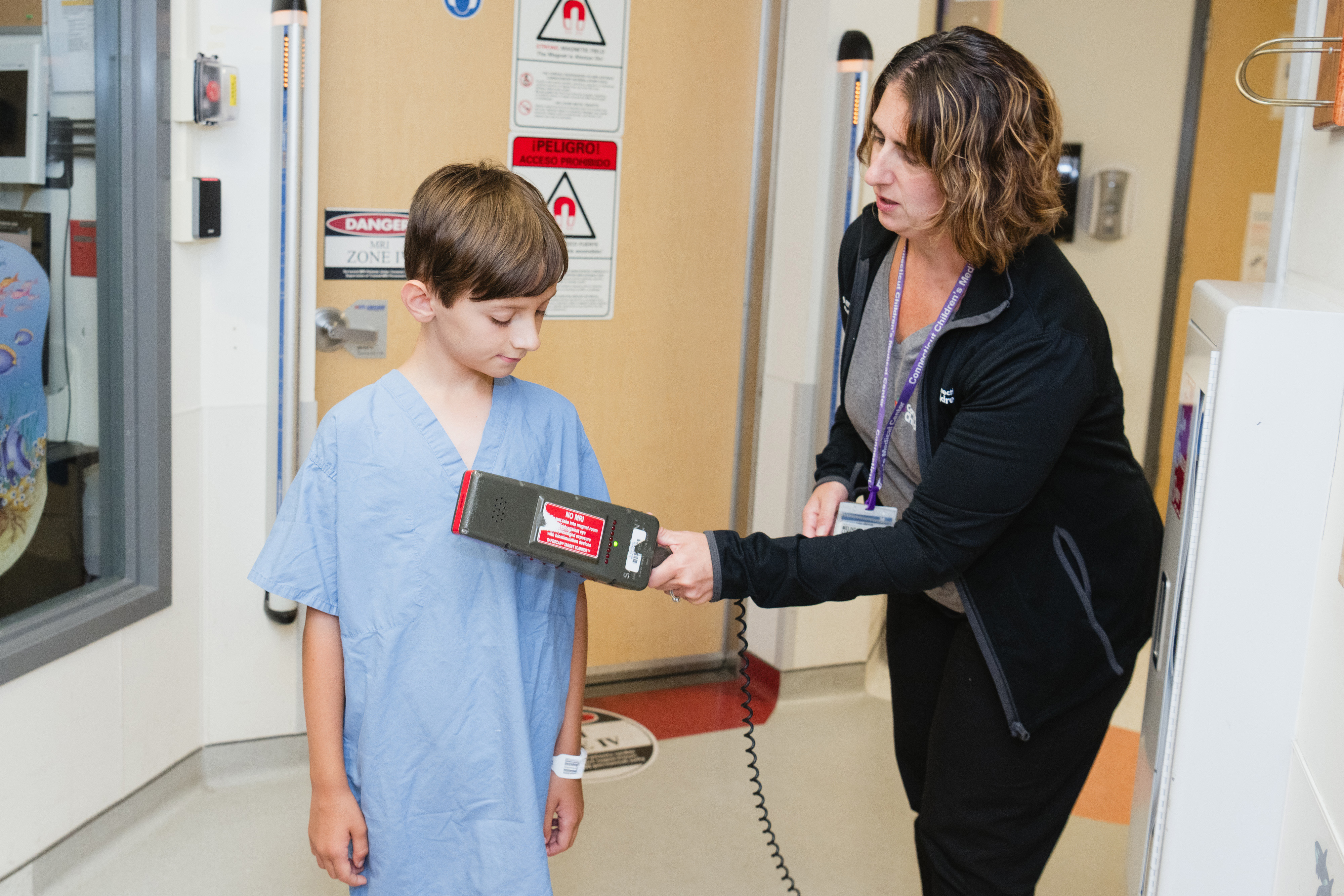Patient and Provider with MRI Machine