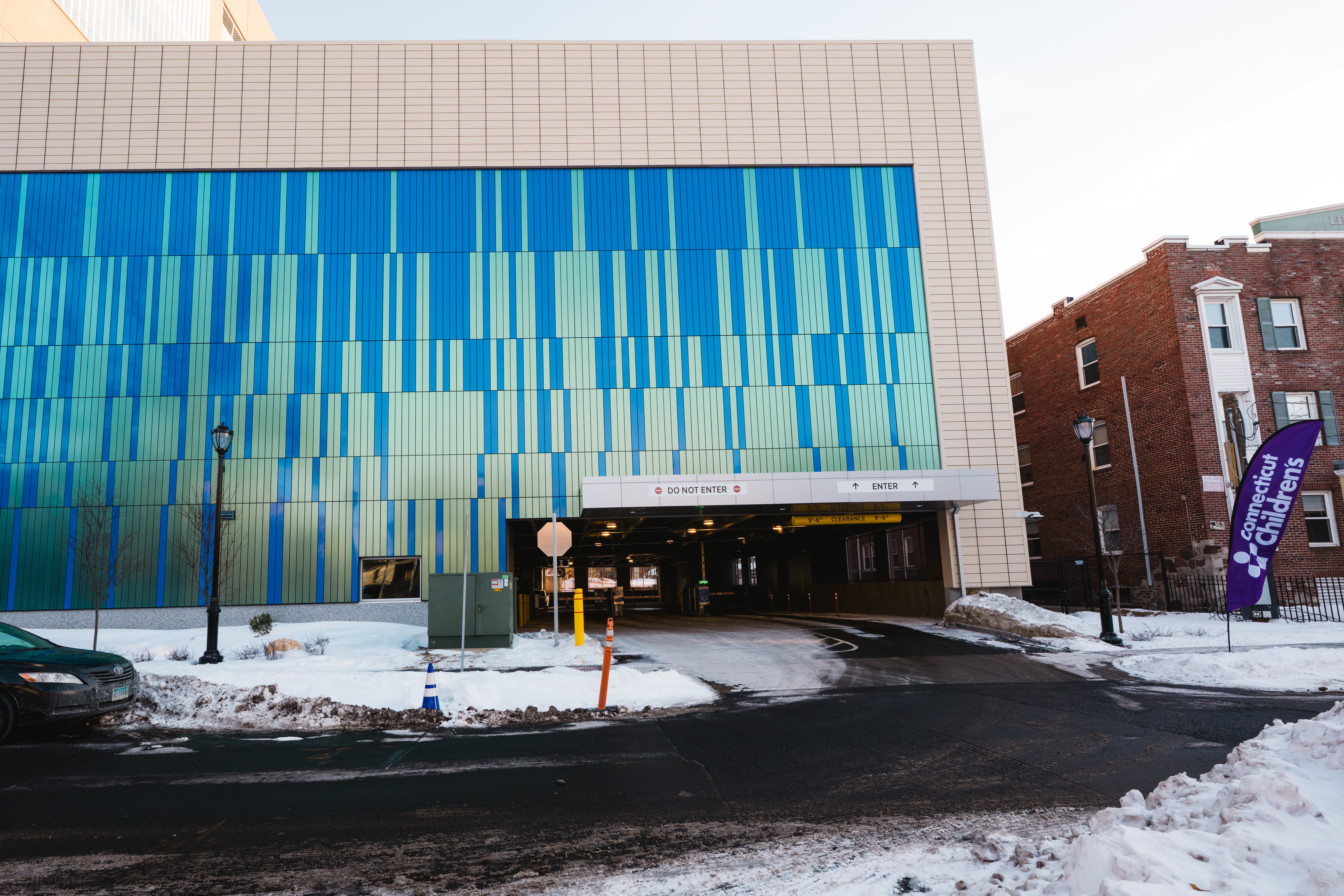 Tower garage exterior- Lincoln Street entrance