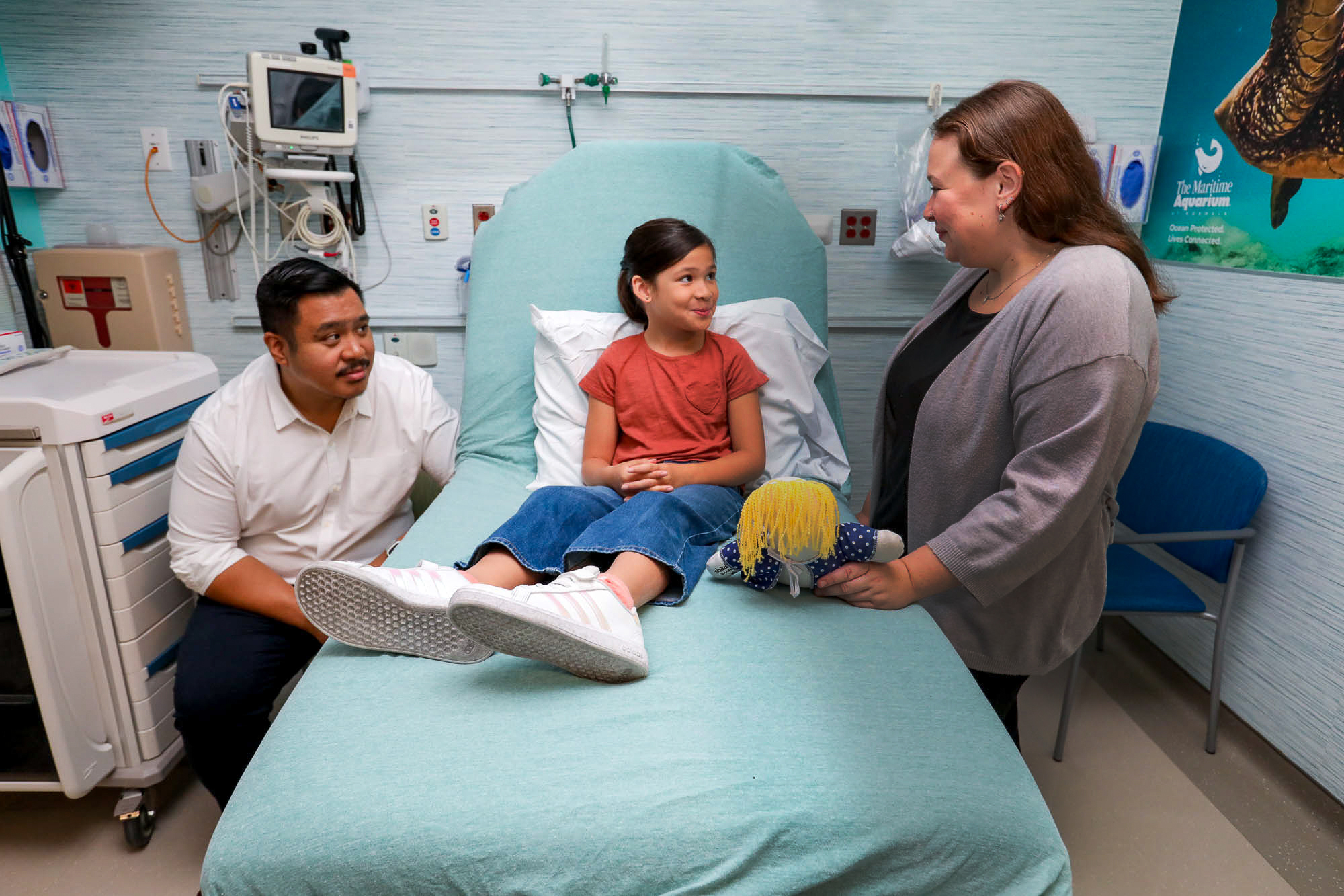 Photo taken for the pediatric emergency room opening at Norwalk hospital.