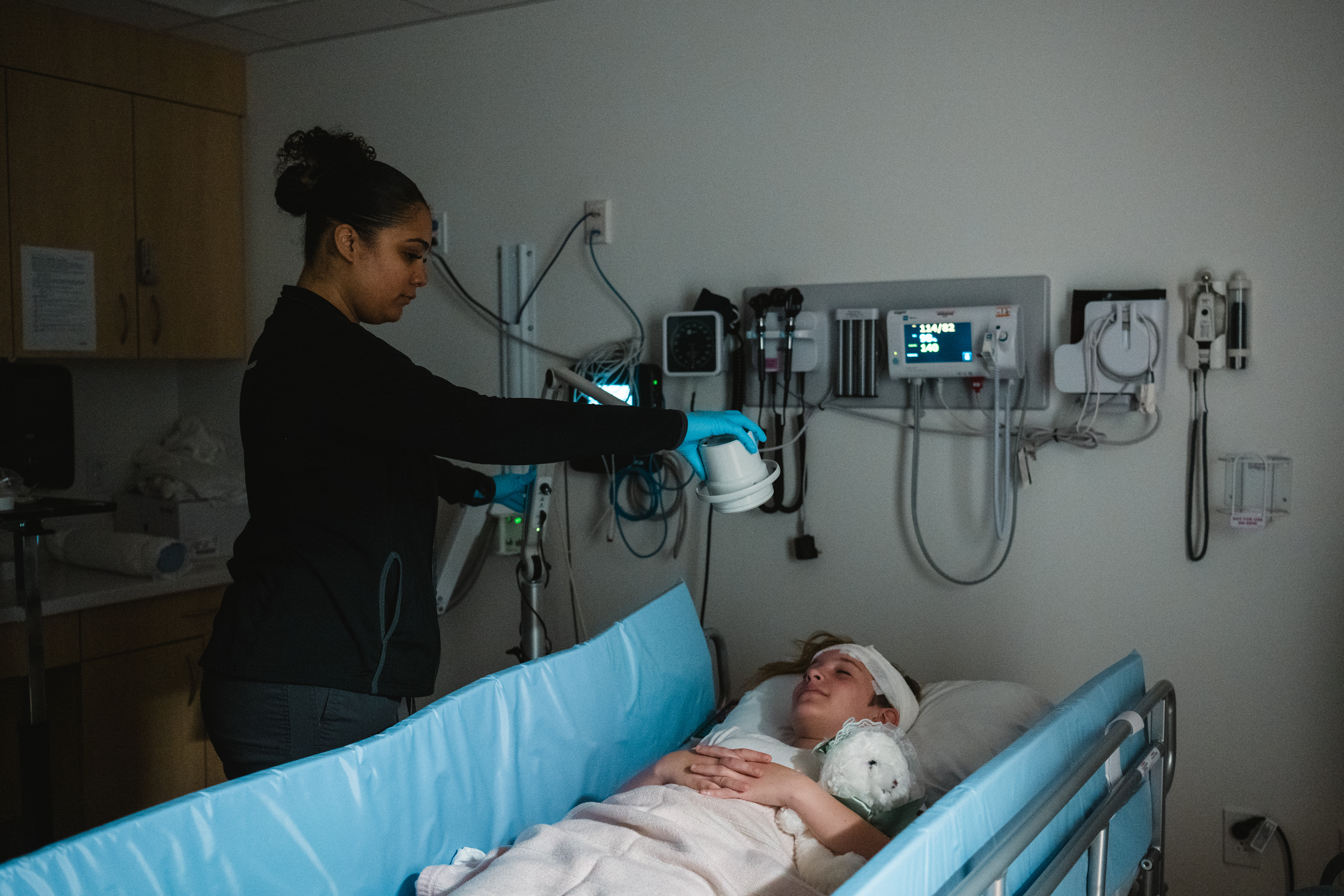 A patient receives an EEG at the Westport Specialty Center. A patient receives an EEG at the Westport Specialty Center.