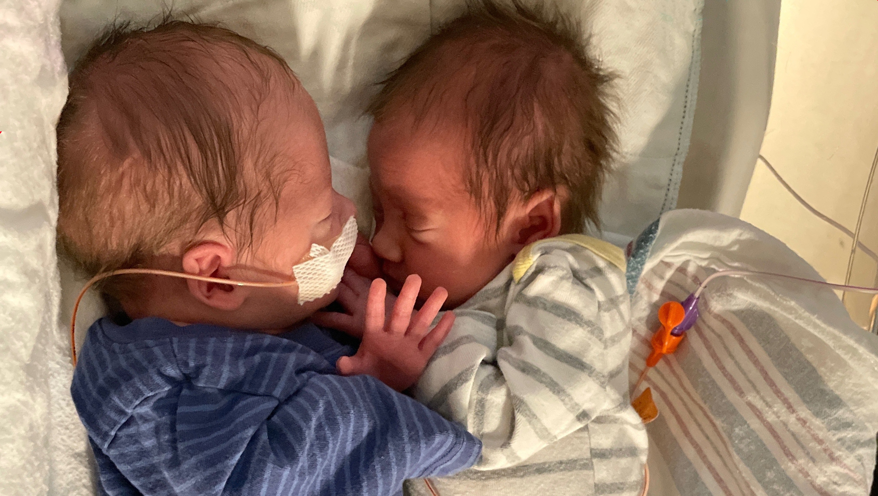 Patient family submitted photos for NICU patient story.