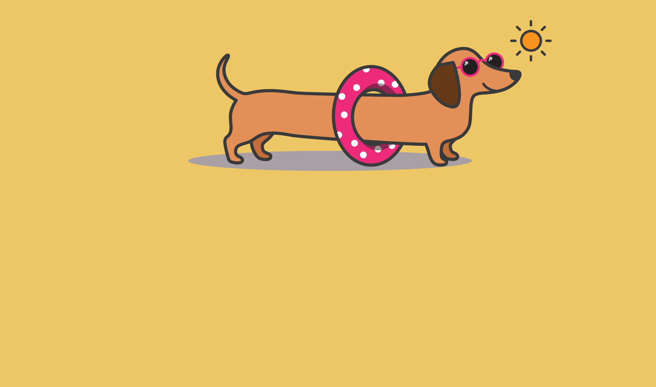 graphic of a dog with a tube to advertise how we are extending our hours for urgent care