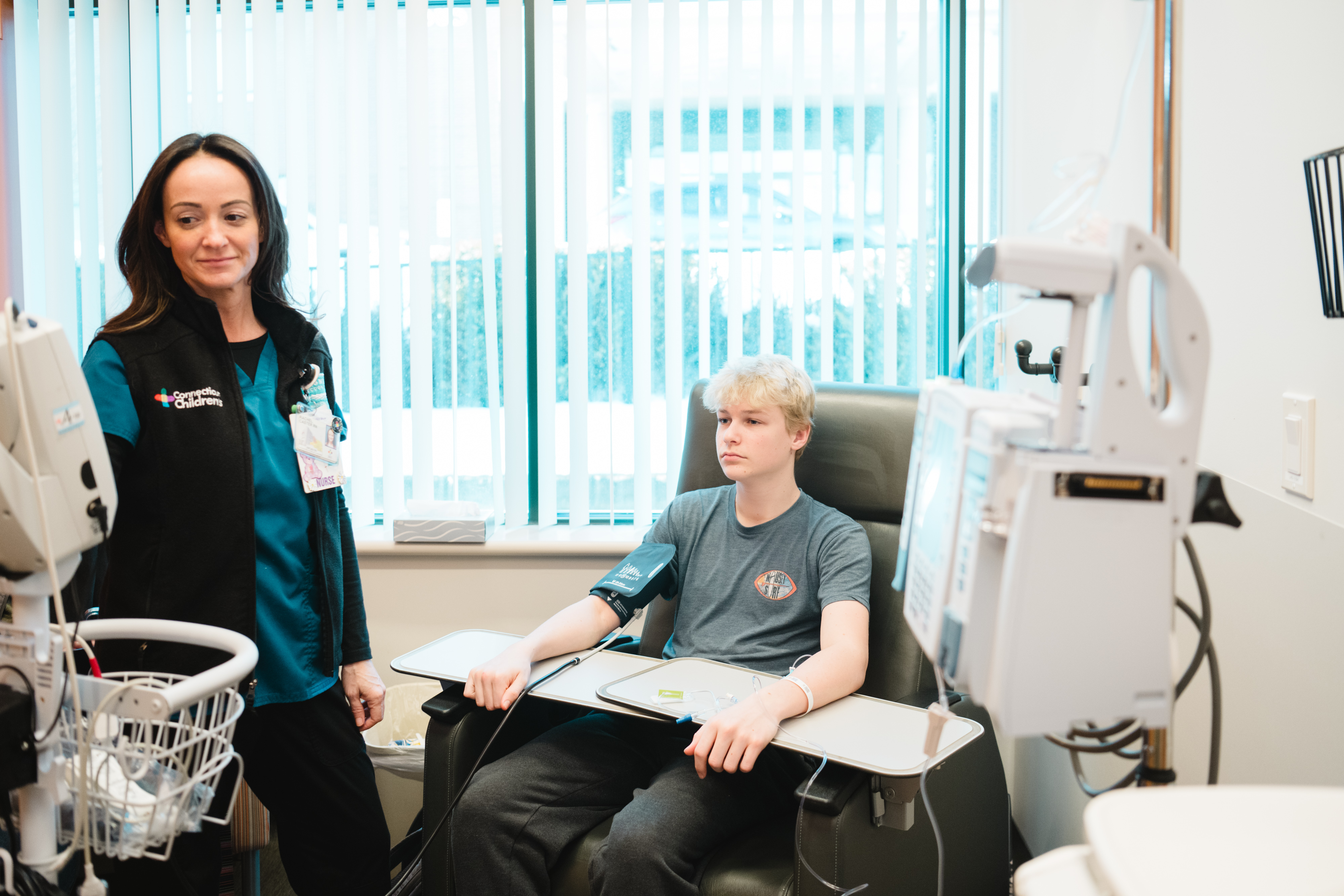 GI patient in the infusion center