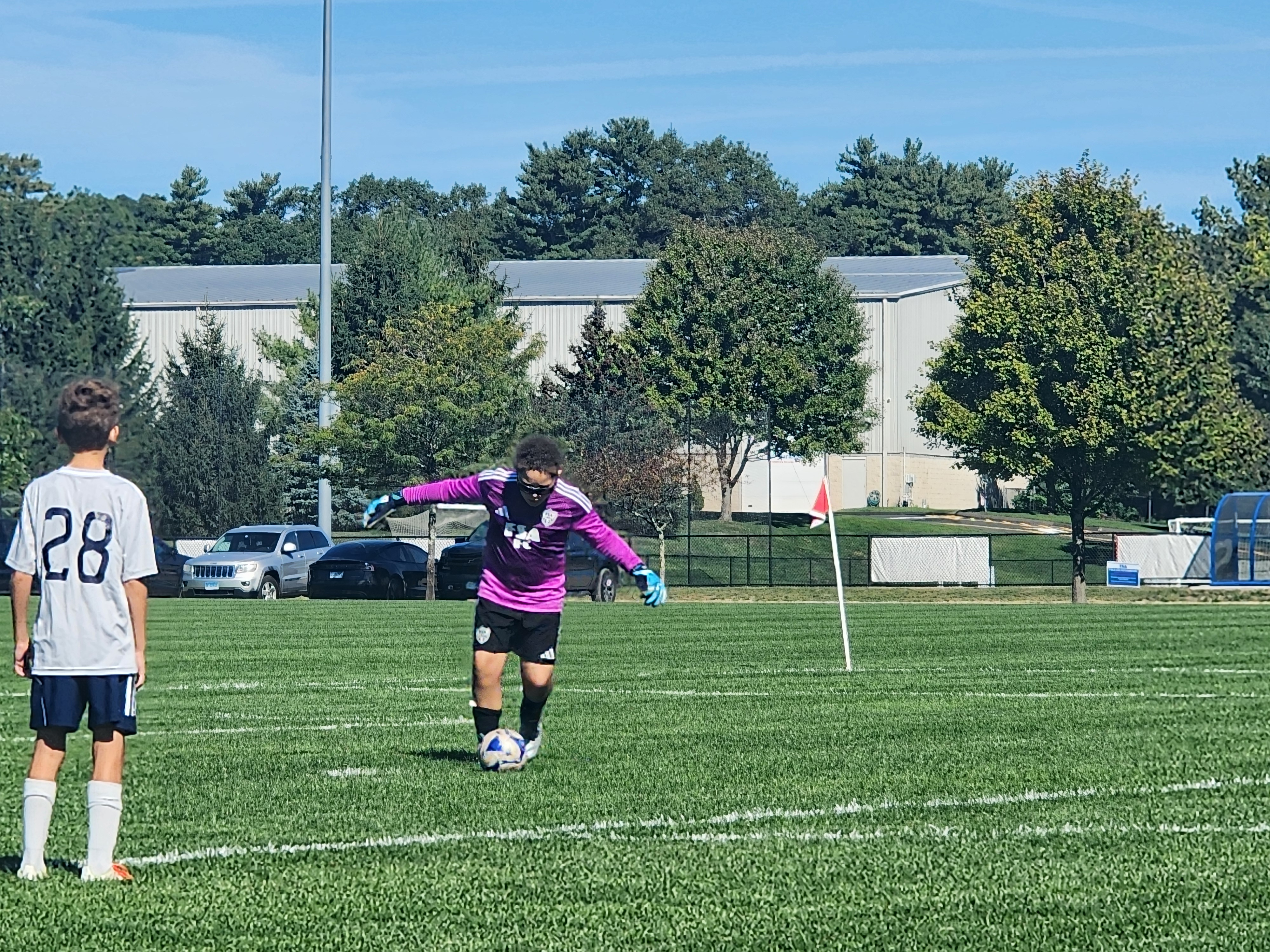 Patient family submitted photos of Elijah playing soccer.