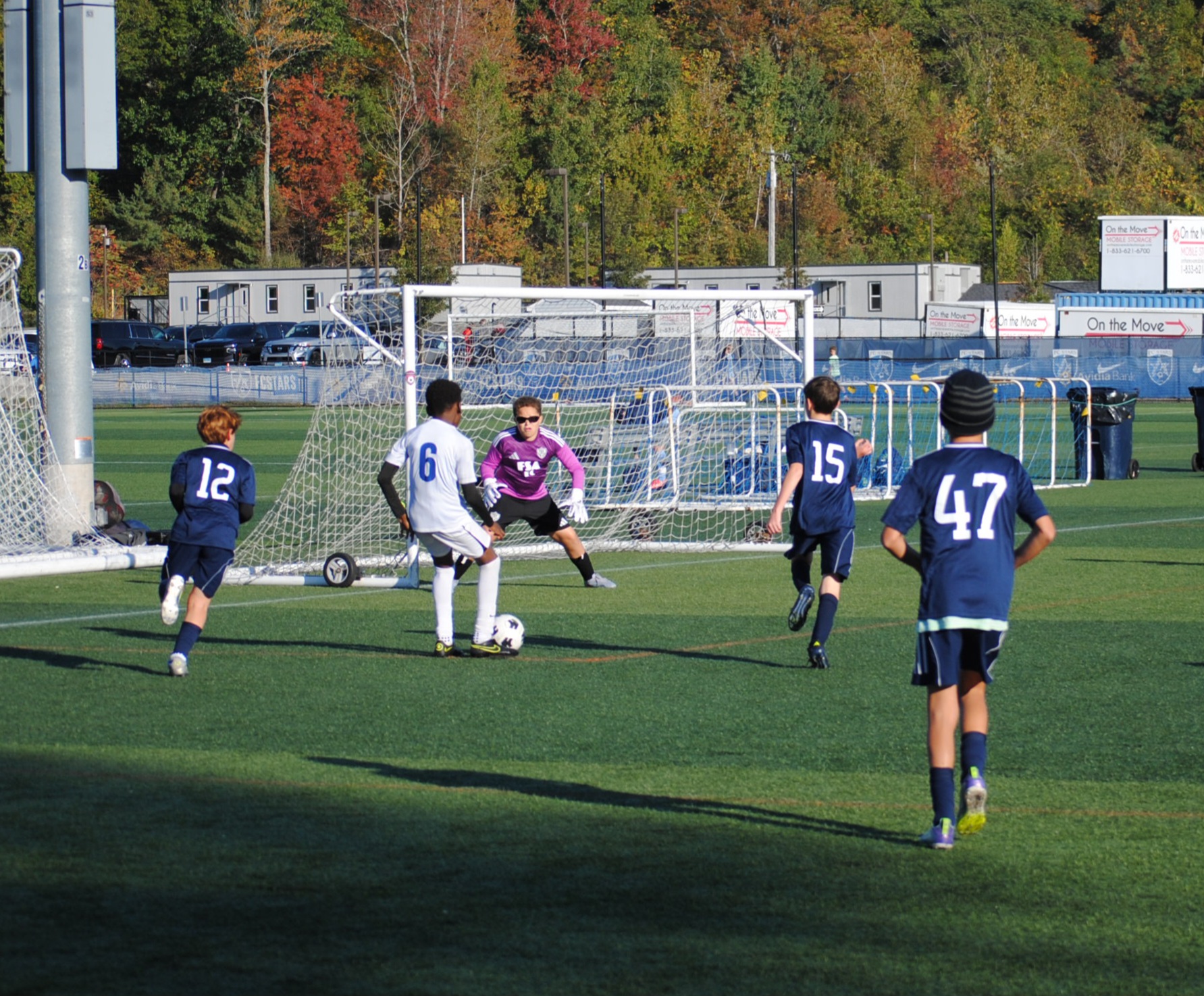 Elijah Stephens playing soccer with FSA