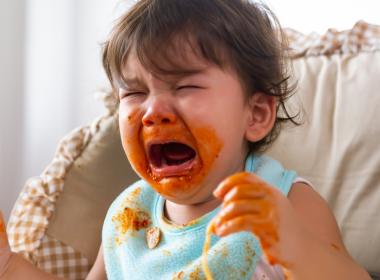 Toddler girl crying