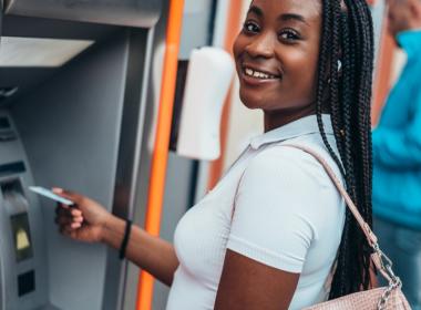 Teen using a credit card
