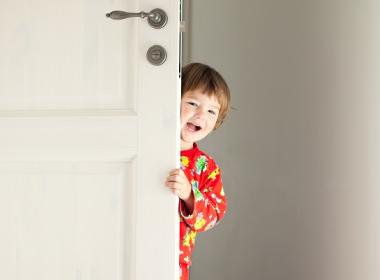 Toddler in pajamas