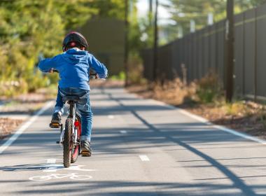 Child riding bike