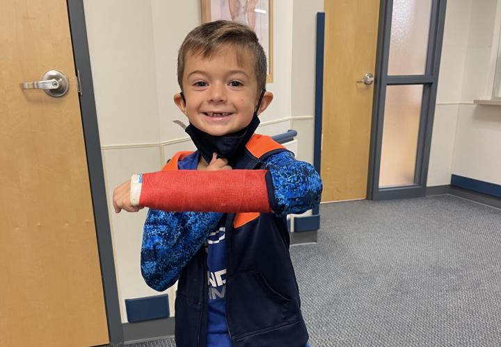 Tyler with his cast