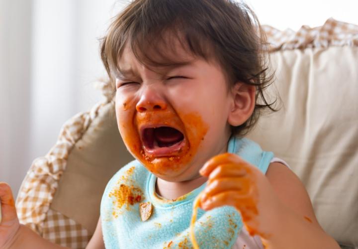 Toddler girl crying
