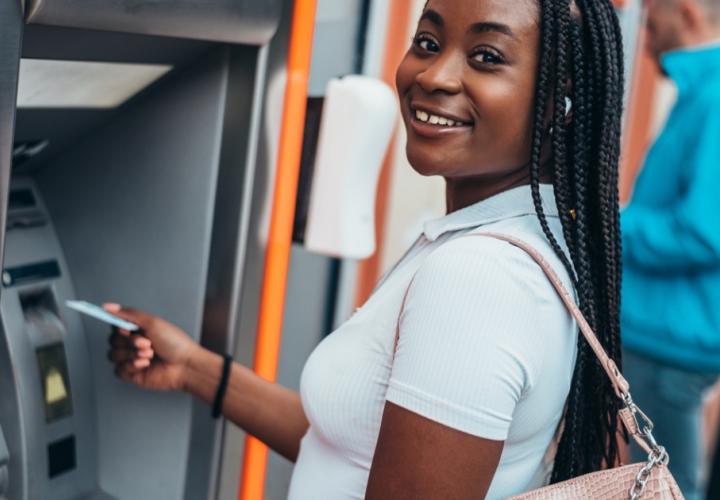 Teen using a credit card