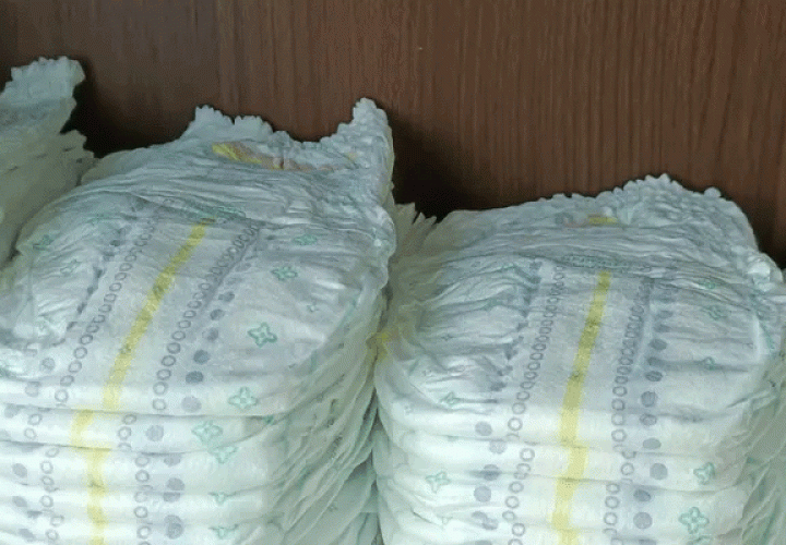 Stacks of diapers
