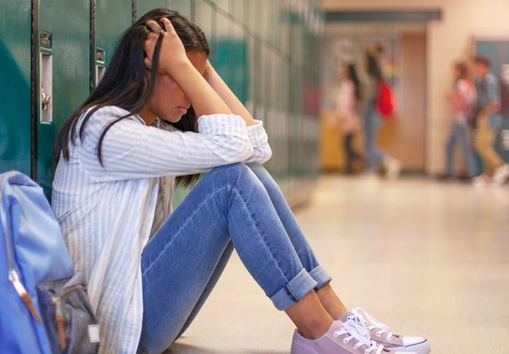 Stressed out highschool student
