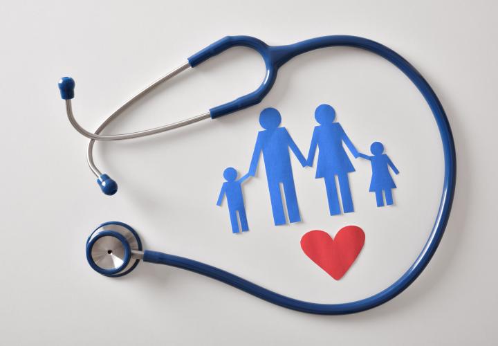 Family and a stethoscope. 