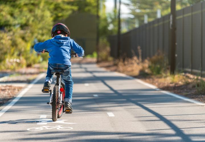 Child riding bike