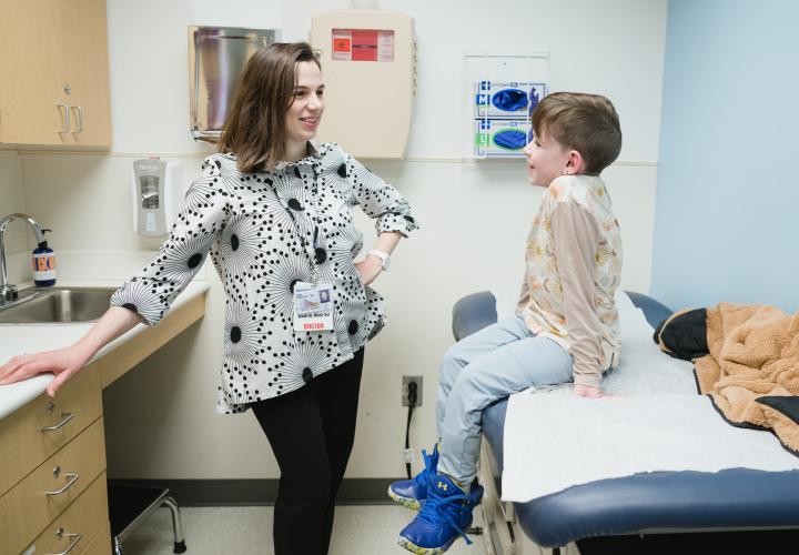 Provider interacting with patient