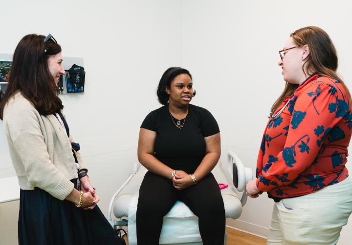 A patient is seen in the adolescent bleeding and clotting disorders (ABC) clinic. A patient is seen in the adolescent bleeding and clotting disorders (ABC) clinic.