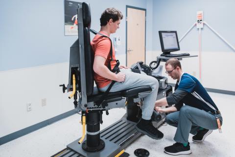Patient being treated during Physical Therapy appointment