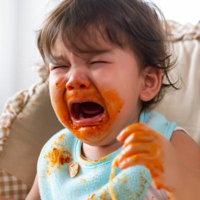 Toddler girl crying