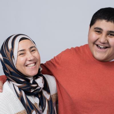 Youssef with his mom