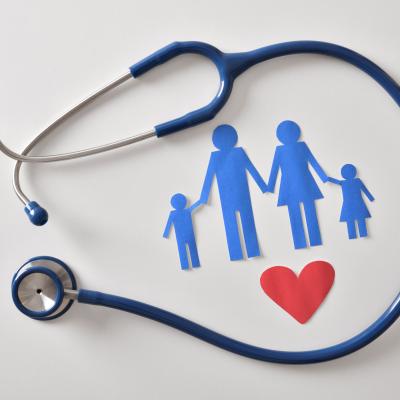 Family and a stethoscope. 