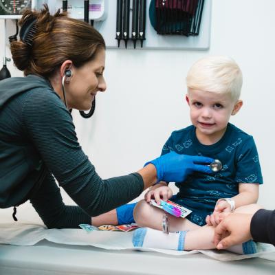 An Urgent Care patient is examined by an APRN.