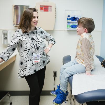 Provider interacting with patient