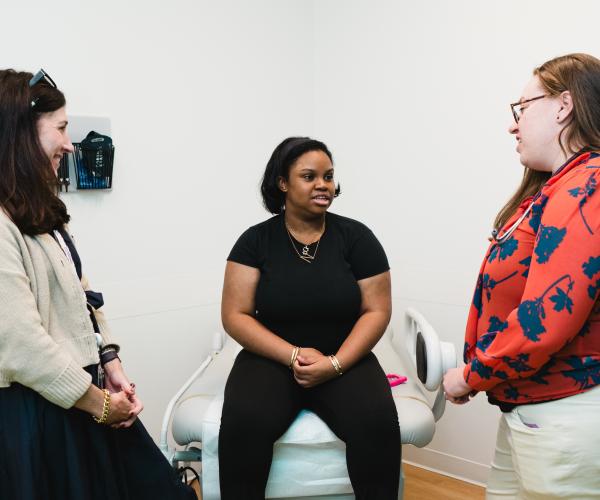 A patient is seen in the adolescent bleeding and clotting disorders (ABC) clinic.