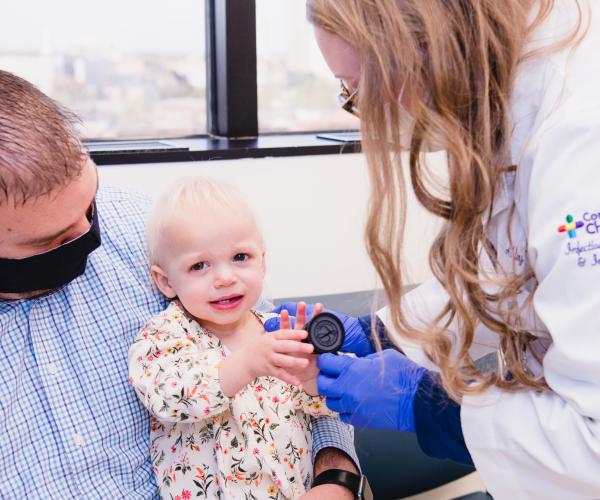 Dr. Howard treating patient in Infectious Disease