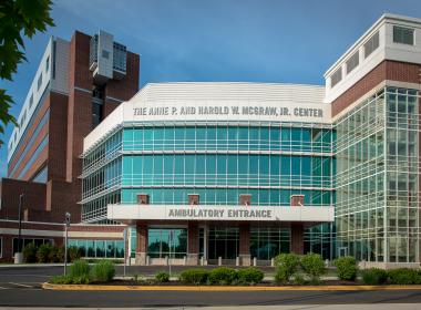 Exterior of Norwalk Hospital